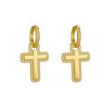 Shangjie Oem Aretes para Mujeres Boucles d&#39;oreilles Hip Hop distinctes Filmons Loultes d&#39;oreilles en or Cross Zircon Charme Femmes